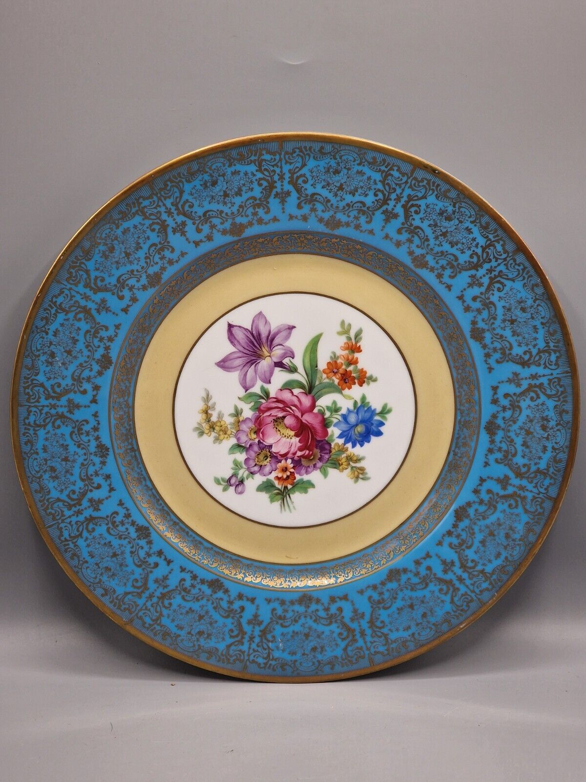 Bavaria Schumann Porzellan Teller, Nummer 7, Sammeln, Goldverzierung